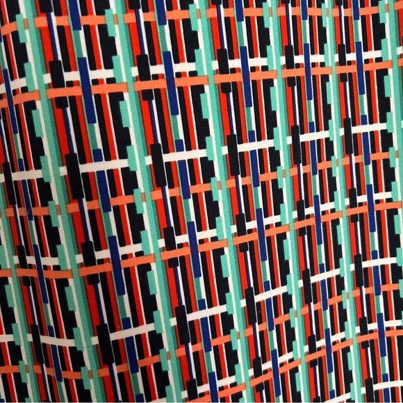 Cato stripe block scuba neoprene like high waisted pencil skirt - Picture 4 of 5